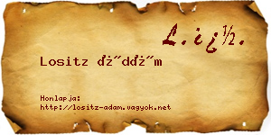 Lositz Ádám névjegykártya